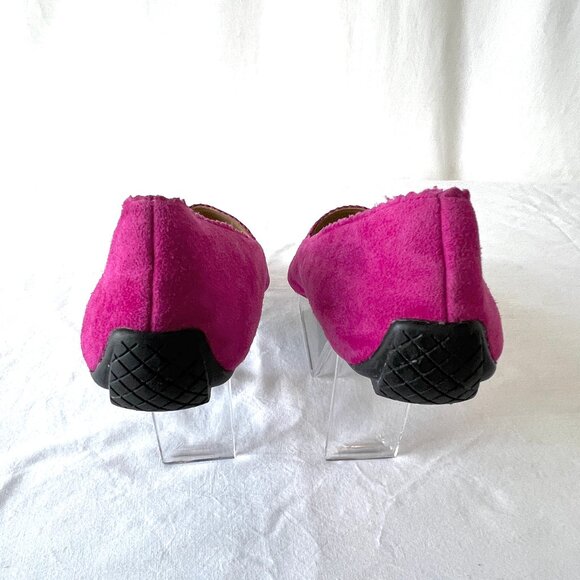 Talbots Francesca Keeper Driving Magenta Pink Suede Leather Loafers, Sz 8.5 LN! - Picture 7 of 15